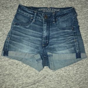 High wasted jean shorts